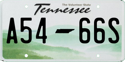 TN license plate A5466S