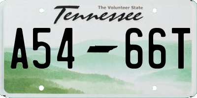 TN license plate A5466T