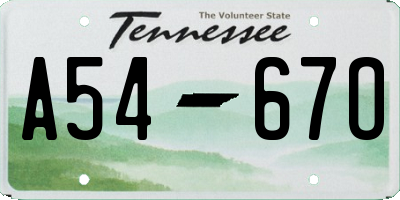 TN license plate A5467O