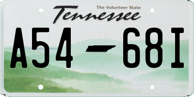 TN license plate A5468I