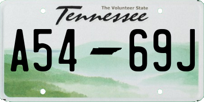 TN license plate A5469J