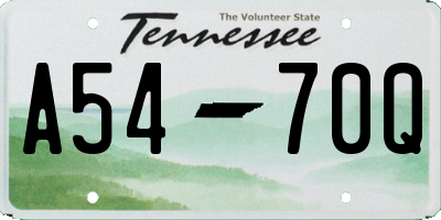 TN license plate A5470Q