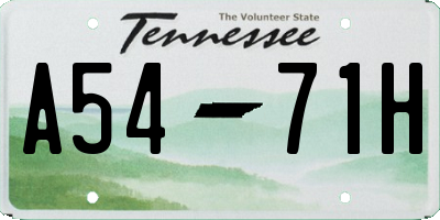 TN license plate A5471H