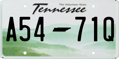 TN license plate A5471Q