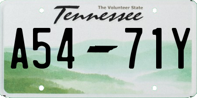 TN license plate A5471Y