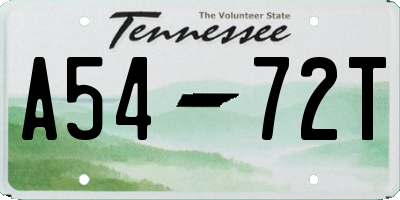 TN license plate A5472T