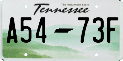TN license plate A5473F