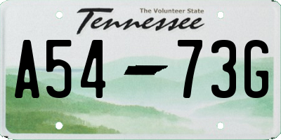 TN license plate A5473G