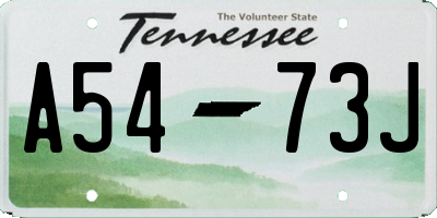 TN license plate A5473J