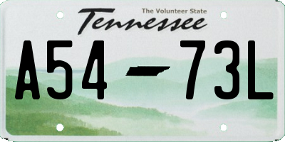 TN license plate A5473L