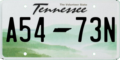 TN license plate A5473N