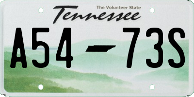 TN license plate A5473S