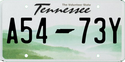 TN license plate A5473Y