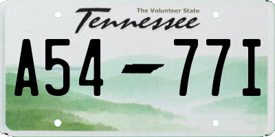 TN license plate A5477I