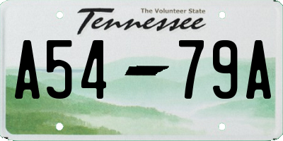 TN license plate A5479A