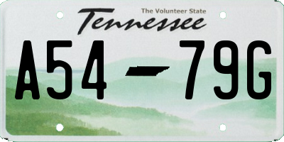 TN license plate A5479G