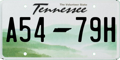 TN license plate A5479H
