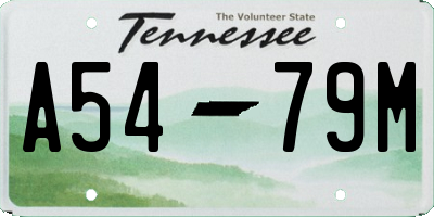 TN license plate A5479M