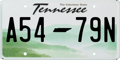 TN license plate A5479N