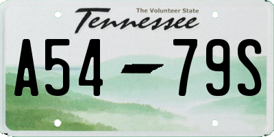 TN license plate A5479S