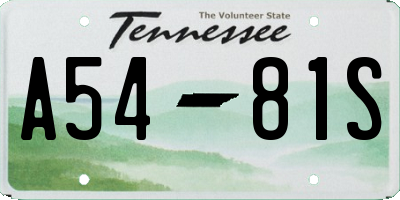 TN license plate A5481S