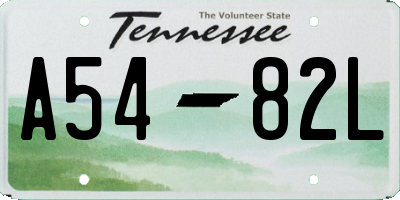 TN license plate A5482L