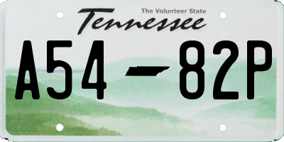 TN license plate A5482P