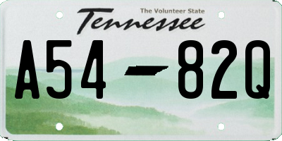 TN license plate A5482Q