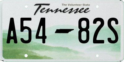 TN license plate A5482S