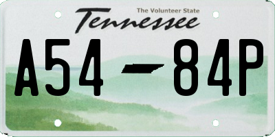 TN license plate A5484P