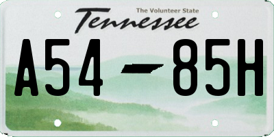TN license plate A5485H
