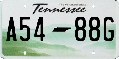 TN license plate A5488G