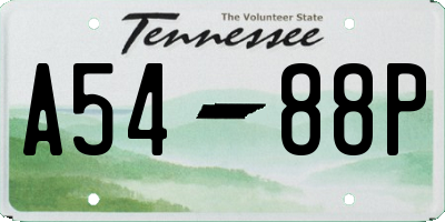 TN license plate A5488P