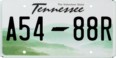 TN license plate A5488R