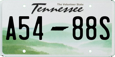TN license plate A5488S