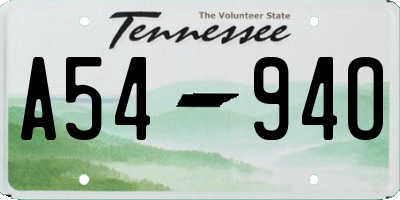 TN license plate A5494O