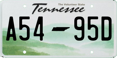 TN license plate A5495D