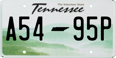 TN license plate A5495P