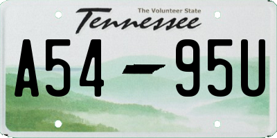 TN license plate A5495U