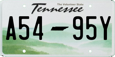 TN license plate A5495Y