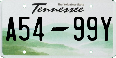 TN license plate A5499Y