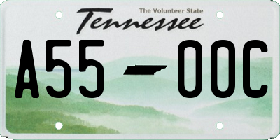 TN license plate A5500C