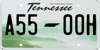 TN license plate A5500H