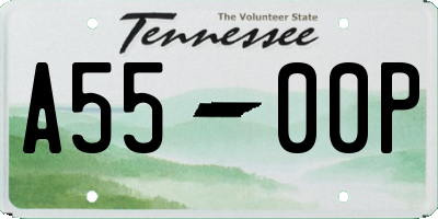TN license plate A5500P