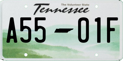 TN license plate A5501F