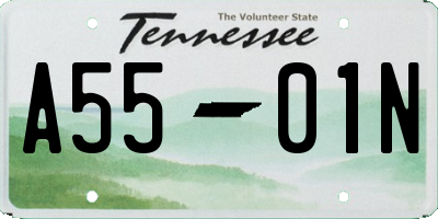 TN license plate A5501N