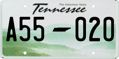 TN license plate A5502O