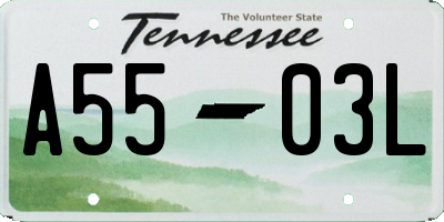 TN license plate A5503L