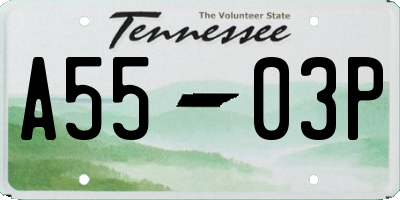 TN license plate A5503P