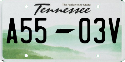 TN license plate A5503V